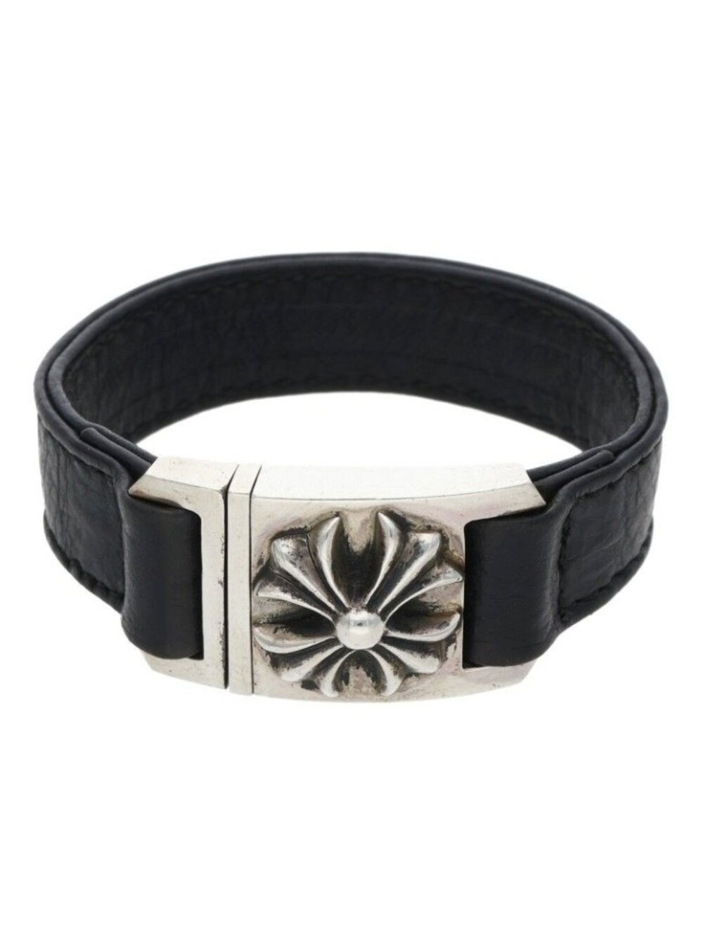 Chrome Hearts Harness Clasp Leather Bracelet